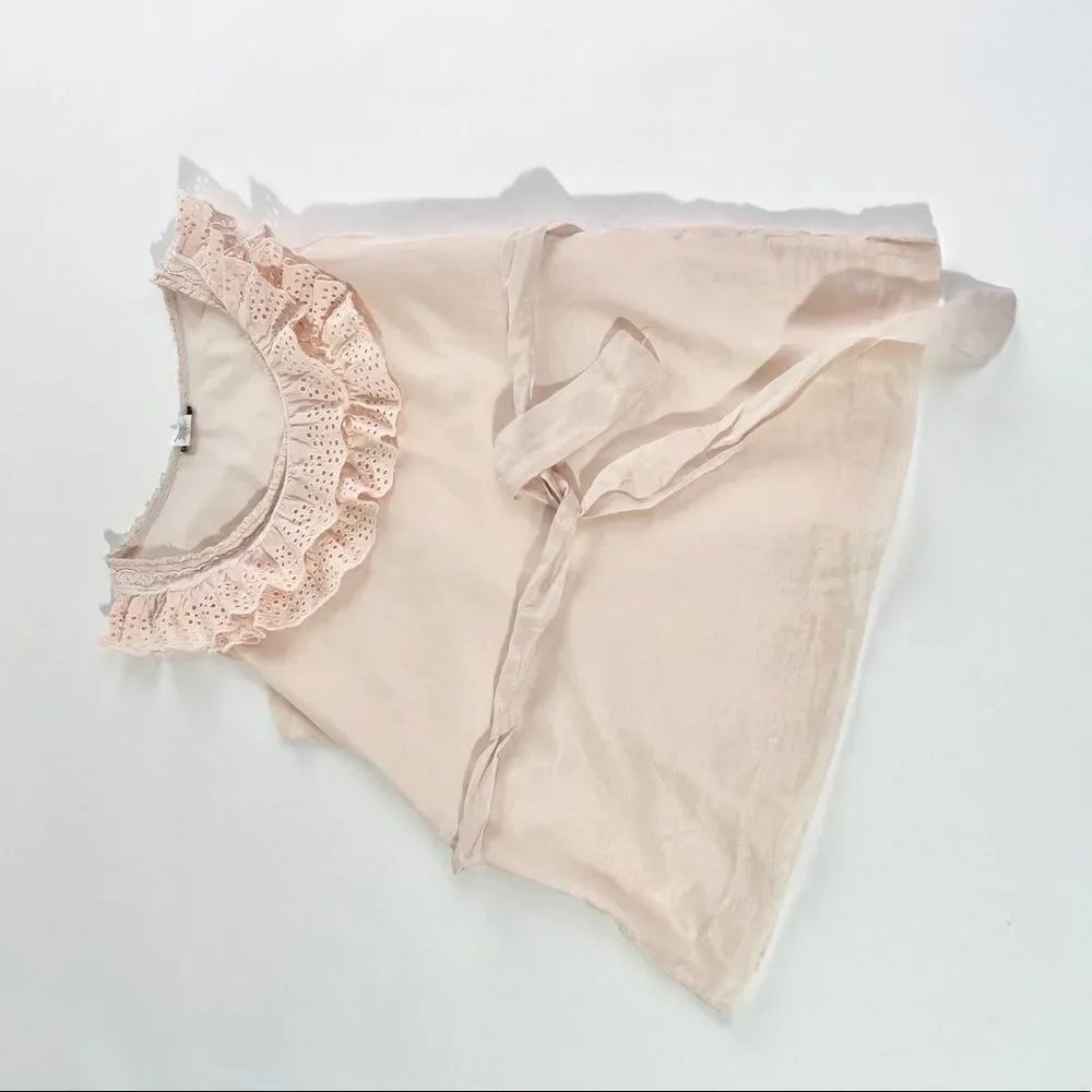 J. Crew blush ruffle tunic